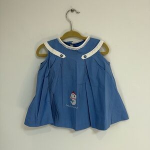 Vintage Blue Nautical Kids Dress